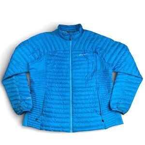 Eddie Bauer Womens First Ascent StormDown 800 Quilted Jacket Size 2XL TALL Blue